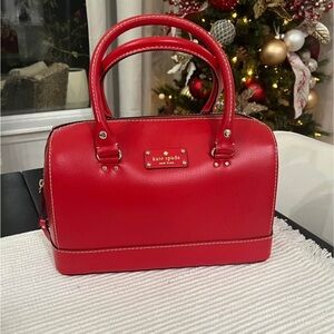 kate spade Red Leather Top-Handle Satchel